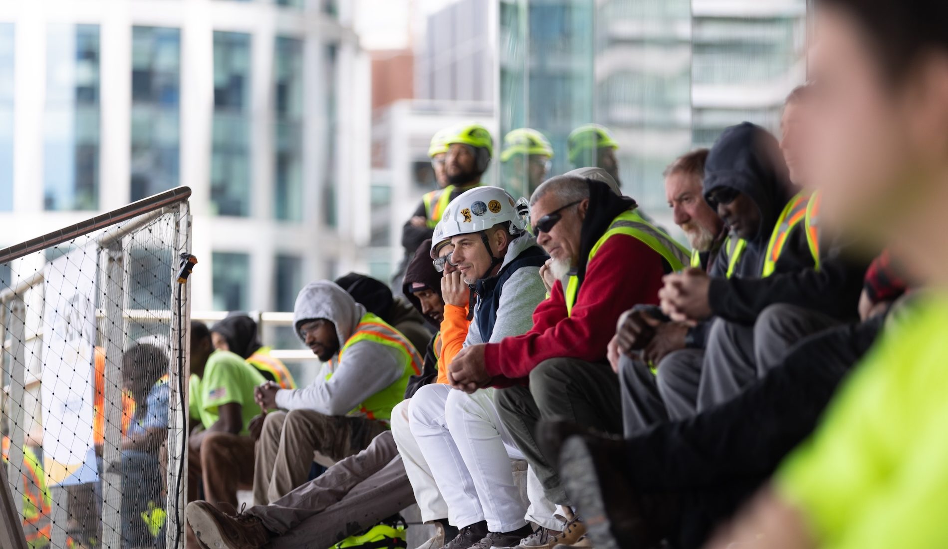Workers at Recovery Week event
