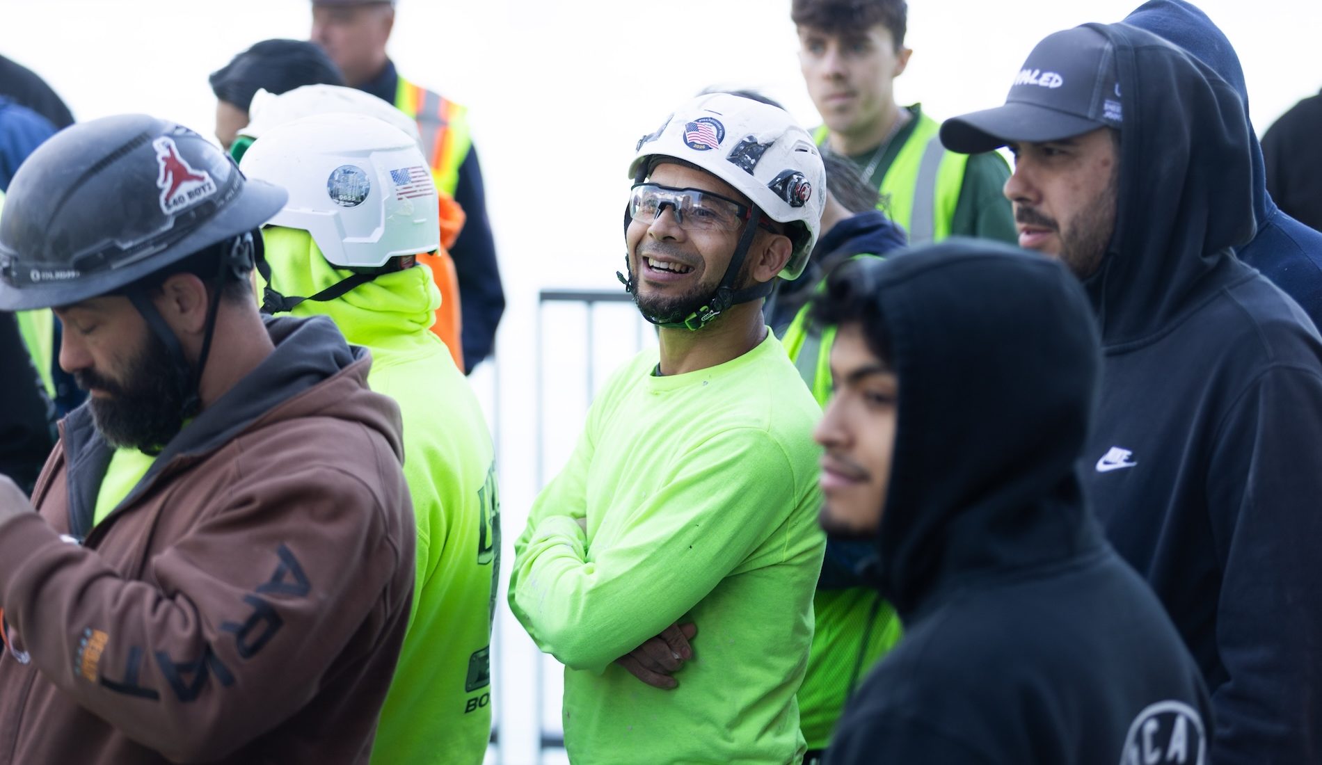 Workers at Recovery Week event
